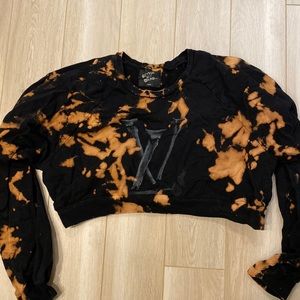 Reworked black cropped sweater